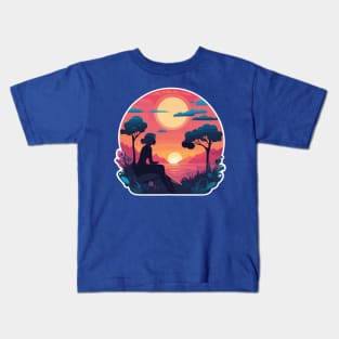 sunset  heart Kids T-Shirt